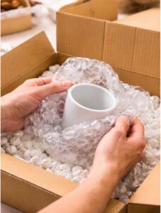 Small bubble wrap roll for cushioning and void fill