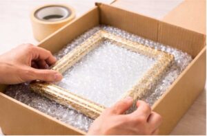 Bubble wrap packaging material for product protection