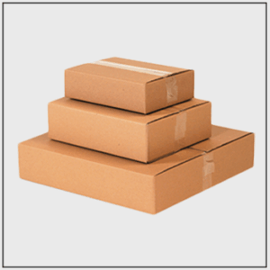 corrugated packaging boxes stacked up