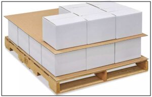 Pallet sheet for stacking and separating product layers