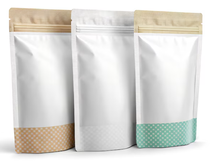 Custom flexible packaging stand-up pouches in multiple styles