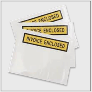 Packing list enclosed envelope for shipping documentation
